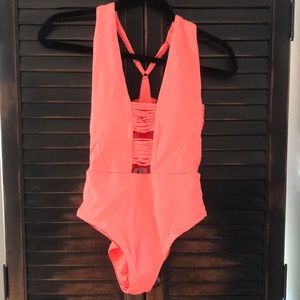 NWT Isabella Rose Swim Multi-Plunge One Piece Suit